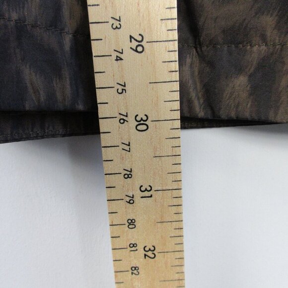 Portrait Women Reversible Jacket 1X Leopard Print Brown Metallic Hooded Vtg 652 - Picture 11 of 12